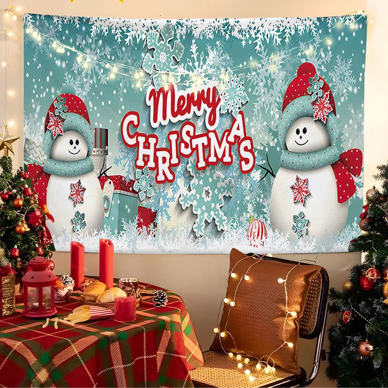 European Christmas Festival Hanging Cloth - Fresh Party Background Decor