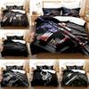 3D Military Weapon Gun Doona Duvet Cover Pillowcase Kids Boy Men Bedding Queen