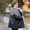 Женская флисовая кожаная куртка большого размера, парка из искусственной кожи, зимняя свободная кожаная байкерская куртка, толстое флокированное кожаное пальто