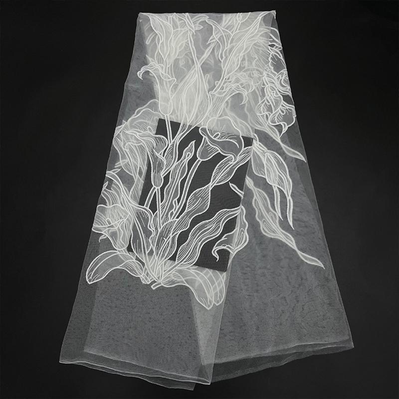 1 ярд Ретро Роскошная Тяжелая Промышленность Вышивка Свадебное Платье Тюль Кружево Ткань Хорошее Качество Свадебная Одежда Французское Кружево Ткань