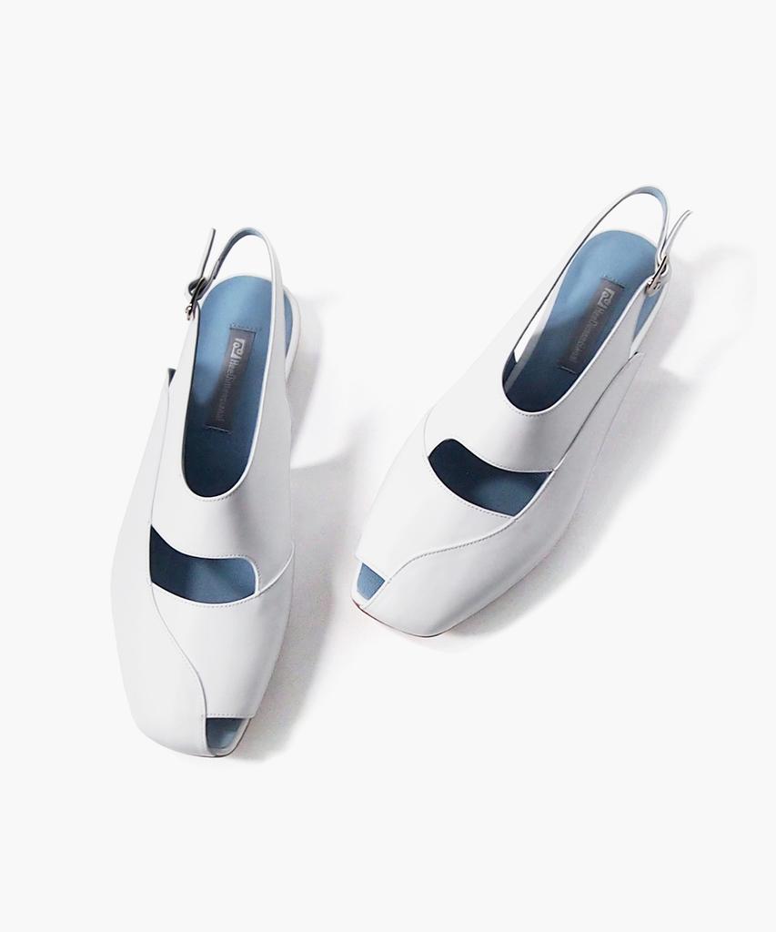 Heedimensional Resh Slingback Sandals White