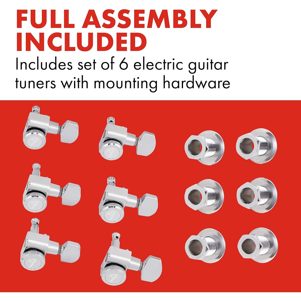 Fender Locking Tuning Machines for Stratocaster Telecaster Polished Chrome 6 String Guitar Accessories