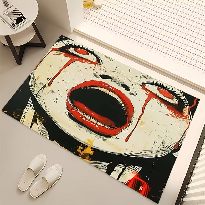 1pc Thriller Manga Junji Ito Tomie2 Print Area Rug - Soft, Washable Non-Slip Indoor Mat, Living Room, Home Office Decorative Rug,Office Decorative