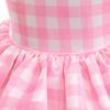 Hot Movie Pink Girls Costume For Kids Cosplay Pink Plaid Dress Halloween Birthday Girl Dress Up Carnival Party Clothes 2-10 Yrs