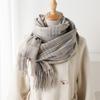 Imitation Cashmere Warm Winter Plaid Tassel Scarf Women Thickened Shawl Wrap Scarves Pashmina Foulard Bufanda
