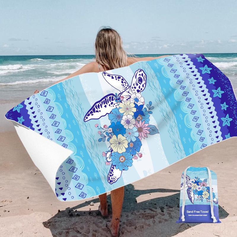 2025 Пляжное полотенце на шнурке и быстросохнущая сумка для банного полотенца