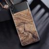 Складной чехол для Samsung Z Flip 3, твердый чехол для Galaxy Z Flip3, силиконовый чехол для телефона ZFlip 3, дерево