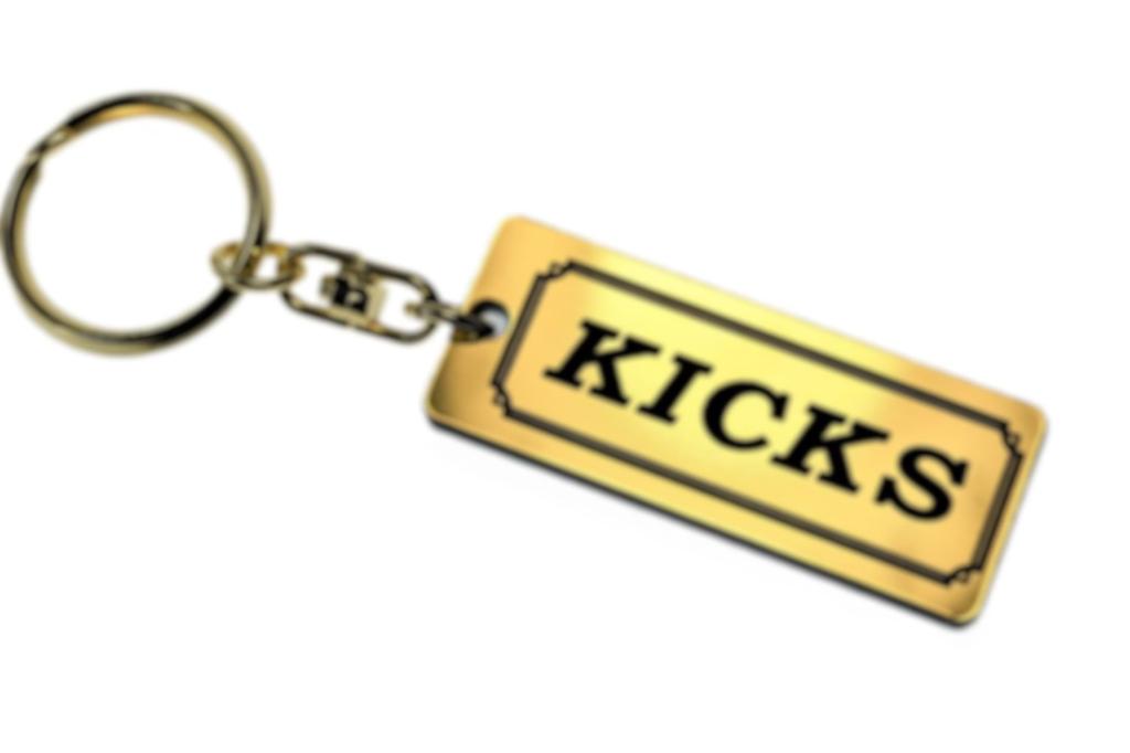 Брелок для ключей Kicks Gold Black Double Ring Acrylic Original p15 Модель Кастомные детали A-619-1 Ранняя/Поздняя