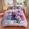 3pcs Olaf Princess Elsa and Anna Frozen Bedding Set, Includes Quilt Cover and Pillowcases, Suitable for All Seasons, Machine Washable, Ideal