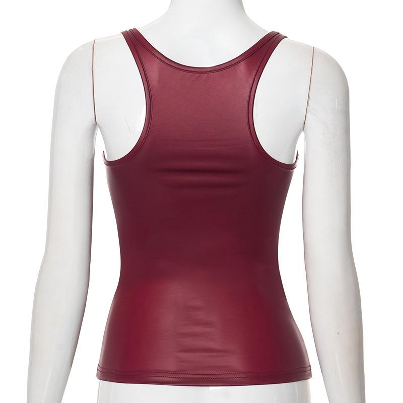 Spring 2025 Women's Versatile Square Neck Vest - European & American Street Style