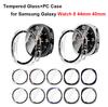 Tempered Glass+PC Case for Samsung Galaxy Watch 8 44mm 40mm, Full Protective Bumper Cover for Samsung Galaxy Watch 8 Accessories