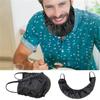 Beard Bandana, Men Black Beard Covers Soft Comfortable And Silky Satin Facial Hair Apron Guard Bonnet Rag Man Bedtime Bib Beard Cap Ear