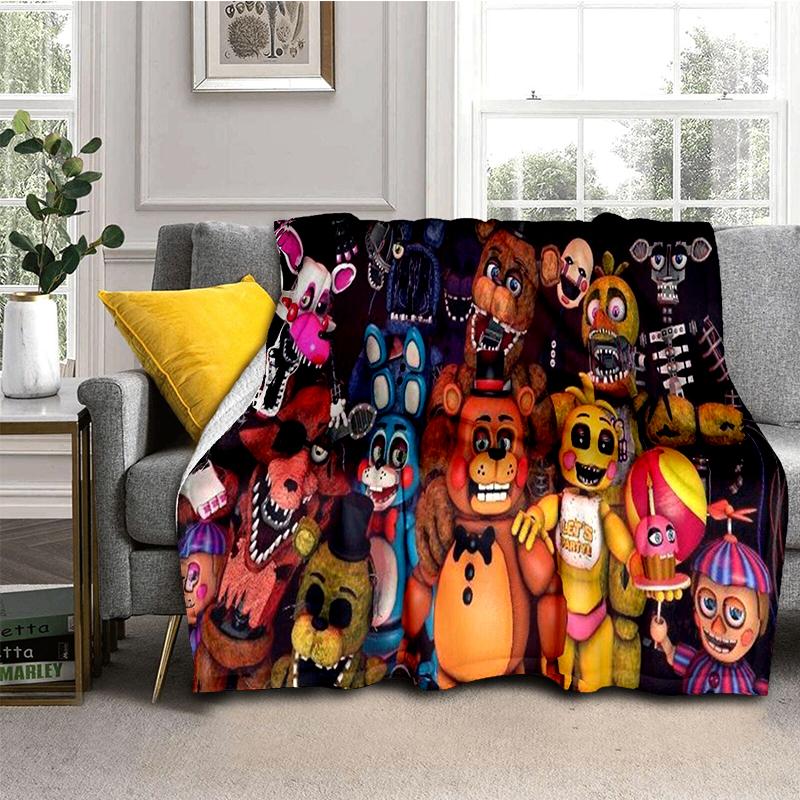 Хоррор-игра F-FNAF Фредди Фильм Фланелевое одеяло Мягкое теплое плед для спальни гостиной кровати путешествия кемпинга пикника подарок