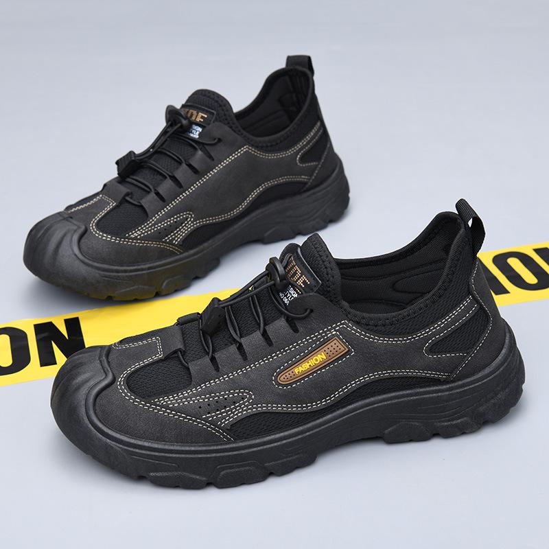 Весенне-осенняя уличная мужская обувь Новая нескользящая дышащая обувь для альпинизма Модная повседневная обувь Кроссовки для папы