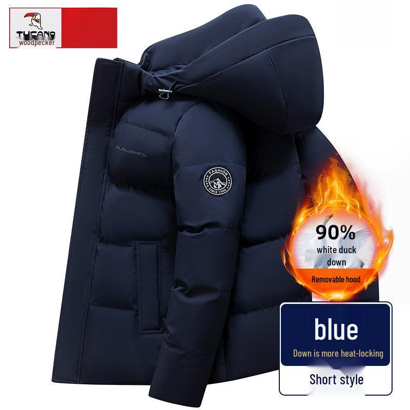 Мужская легкая пуховая куртка Woodpecker, зимняя, 2026, с воротником-стойкой, повседневная, теплая