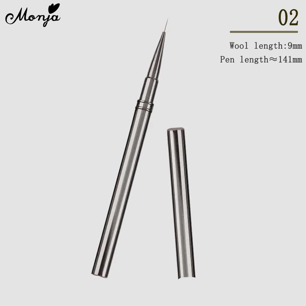 monja Кисть для дизайна ногтей, французский лайнер, акриловый УФ-гель, наращивание, 8 стилей, головка кисти, градиентная цветущая ручка для рисования цветов, инструменты для маникюра своими руками