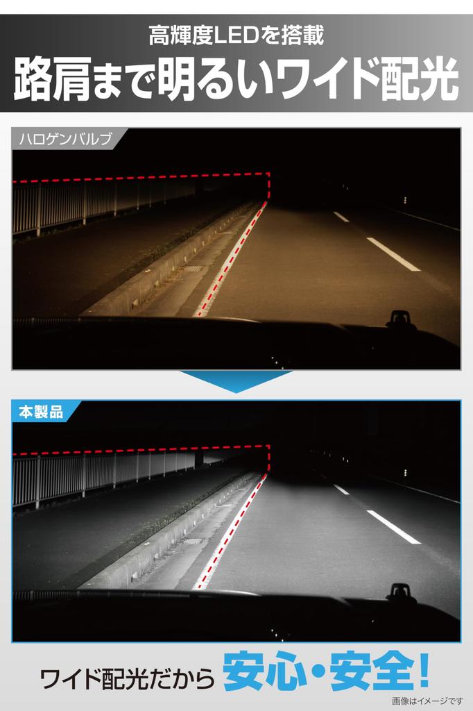 Carmate GIGA Car LED Headlight Fog Bulbs In Compatible with Hybrid and Idling Stop Vehicle Inspection C4500 BW5023 & (Designed Japan, 36-Month