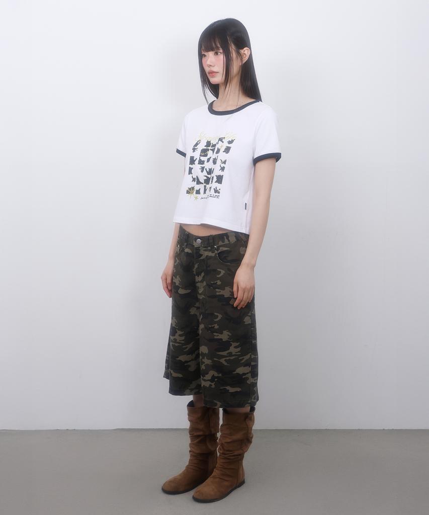 LMR Floral Logo Bermuda Pants Khaki