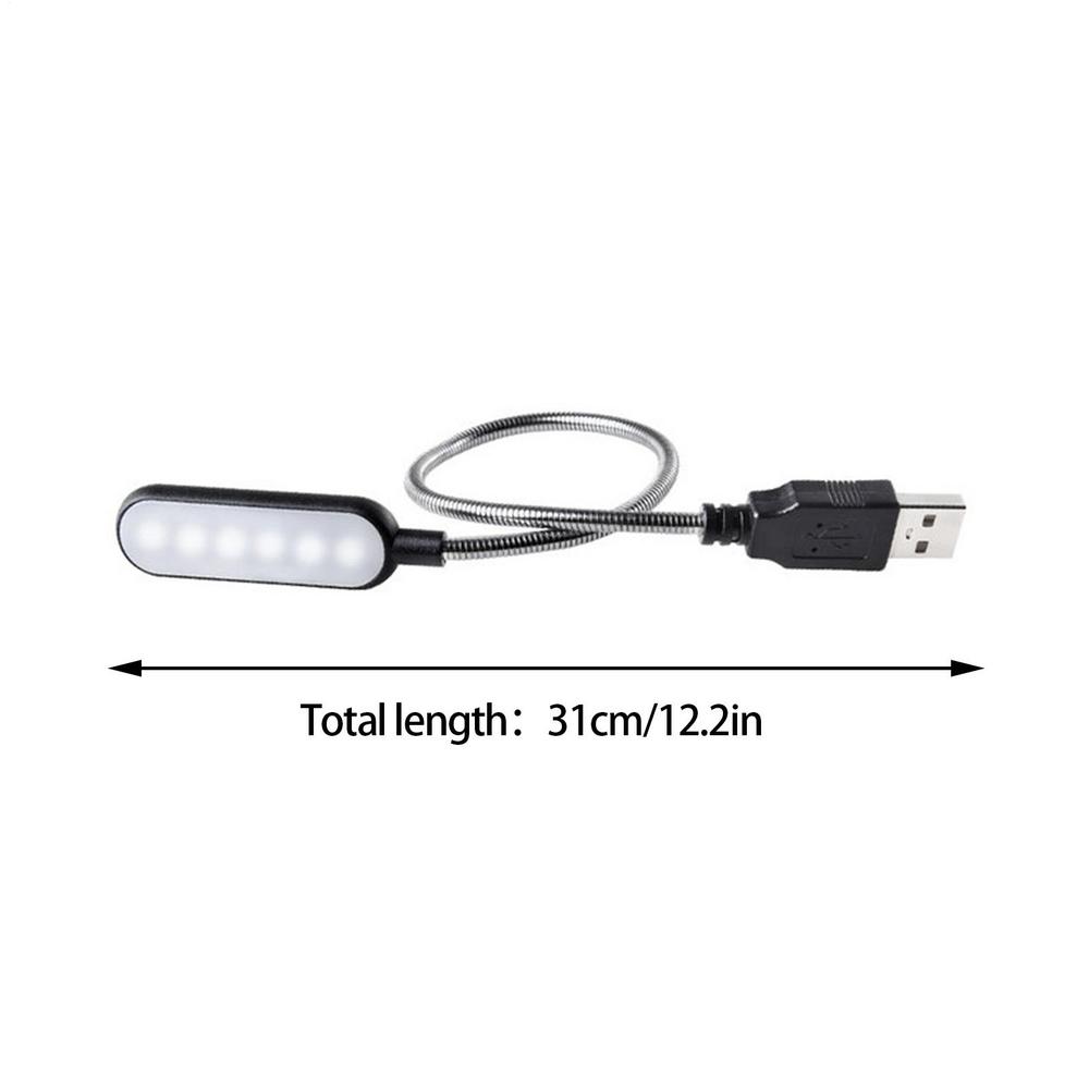 Портативная книжная лампа с USB-подключением, Белый свет, Светодиодная, Защита глаз, Для учебы, Ночник для компьютера, ноутбука, Ночное освещение
