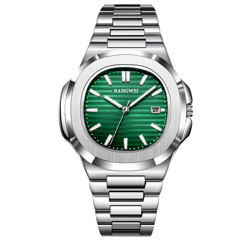 2024 Новые роскошные мужские кварцевые часы 30M Водонепроницаемые автоматические часы с датой из нержавеющей стали Спортивные часы для мужчин Часы