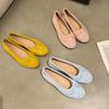 Korean Version 2025 New Suede Bow Shallow Mouth Casual Lazy Fairy Single Shoes Female Flat French Ballet Shoes