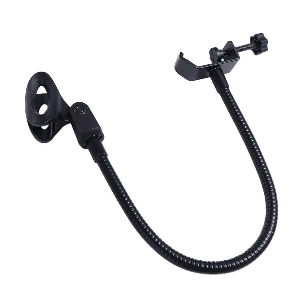 Mic Clip Clamp Stand Replacement Holder Desk Mic Stand Microphone Stand with Heavy Duty Mic Arm