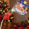 Holiday Gift for Kids Christmas LED Projector Light, Rocket Shaped USB Night Lamp with 6 Party Supplies Festive Slide Patterns, 360 Degree Rotating