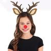 Рождественская повязка на голову, повязка на голову из рогов оленя для женщин, праздничные аксессуары для волос, плюшевый олененок, уши, рождественский костюм, аксессуар, подарок
