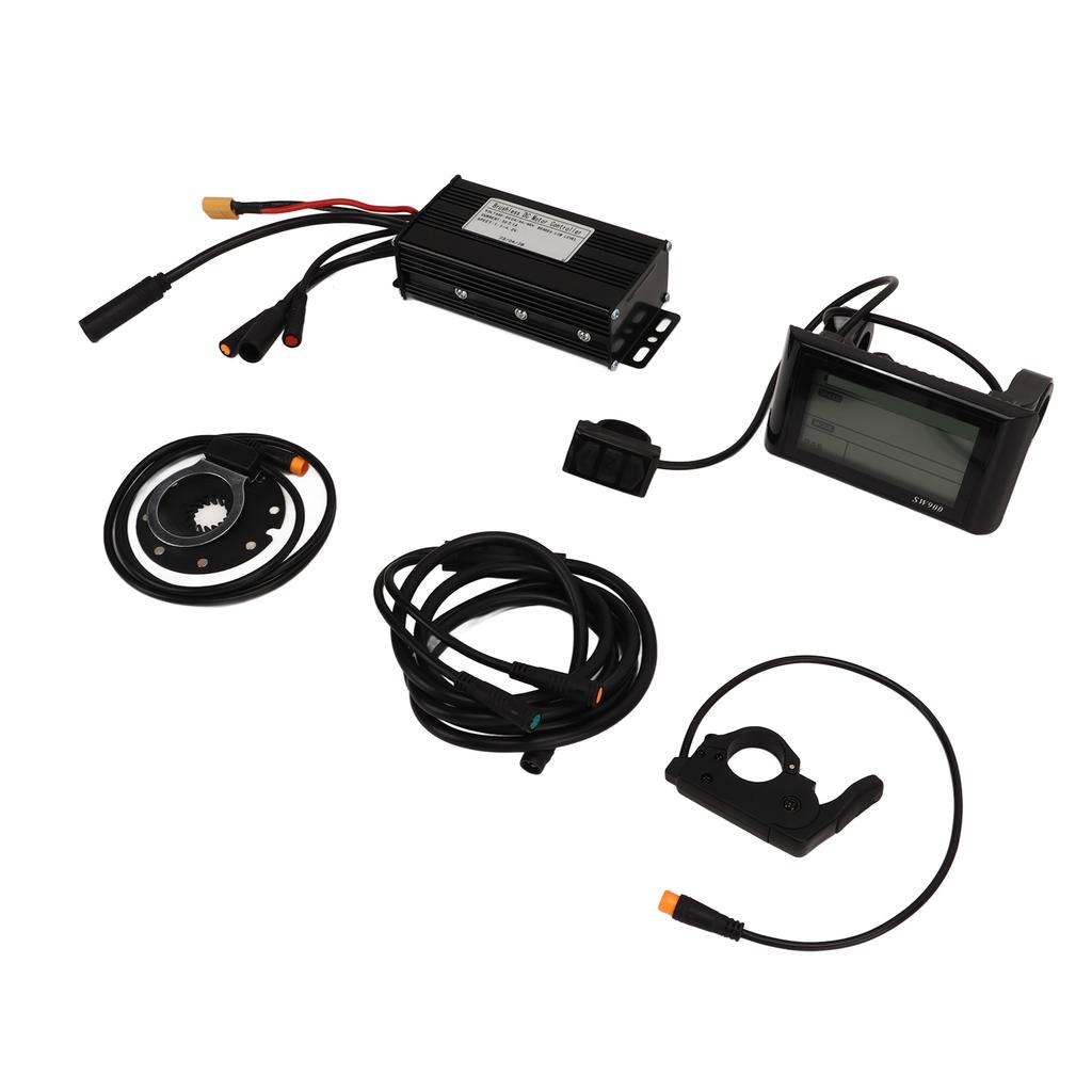 Контроллер для электровелосипеда с синусоидальным сигналом DC24V 36V 48V, панелью SW900, датчиком мощности, курком газа под большой палец для велосипеда
