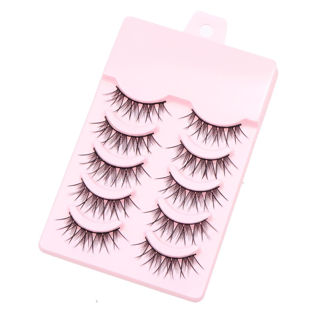 Dense Black False Eyelashes - Natural, Full Strip for Cosplay/Comic, Ideal for Beginners and Cross-Border Styles.