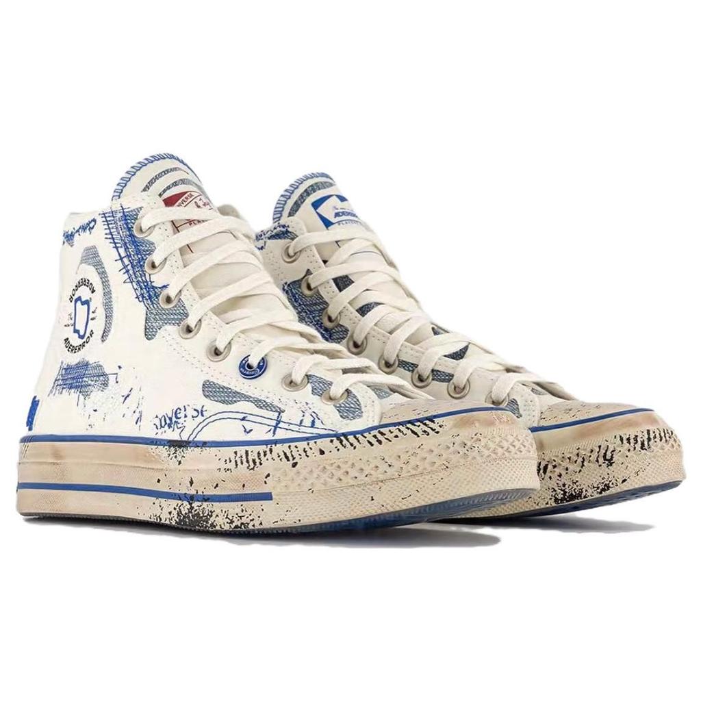 ADER ERROR x Converse Chuck 70 High Create Next: The New Is Not New - кроссовки унисекс из 2-й коллекции бело-синие Imperial-Blue A05351C