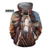 Fashion Mens Animal Hoodies 3D Printed Love Horse Sweatshirt Hoodie Harajuku Spring Autumn Streetwear Unisex Casual Tracksuit