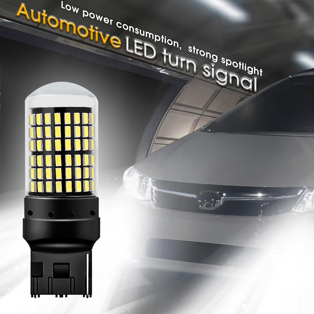 T20 Автомобильный светодиодный указатель поворота 7440 1157 1156 BA15S PY21W P21W Водонепроницаемый IP68 6000K Фонари заднего хода Белый Желтый Красный Лампа