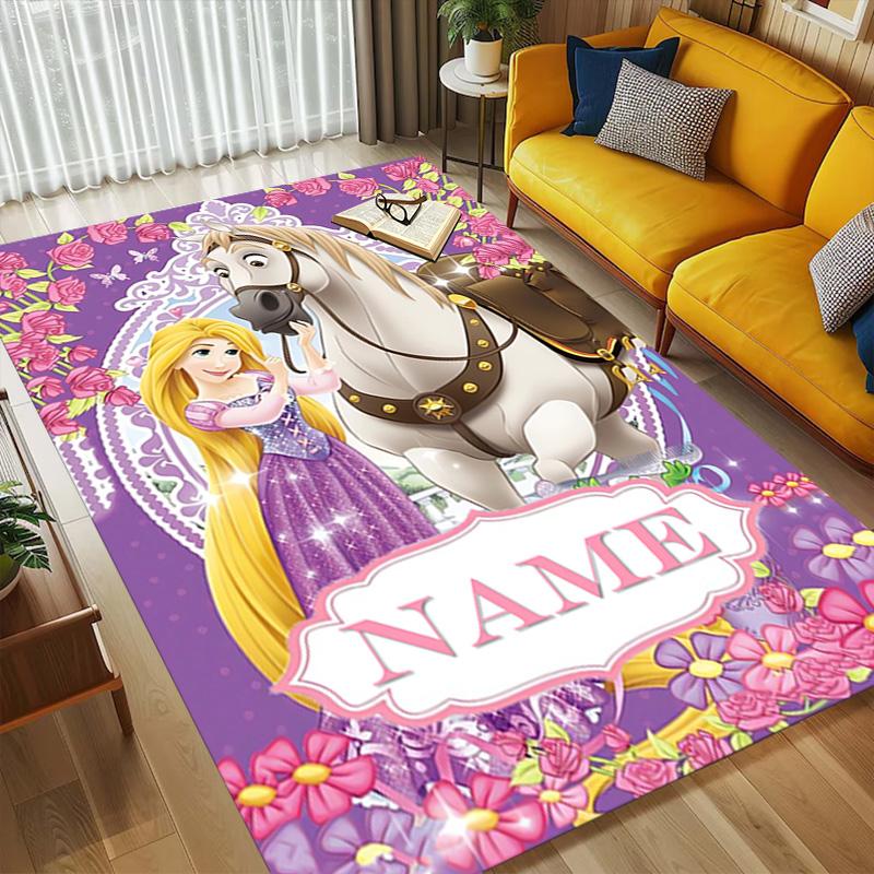Personalized Name Lights Living Room Non-Slip Area Rug Soft Carpet for Bedroom Kids Playroom Sofa,Office Home Decor Doormat