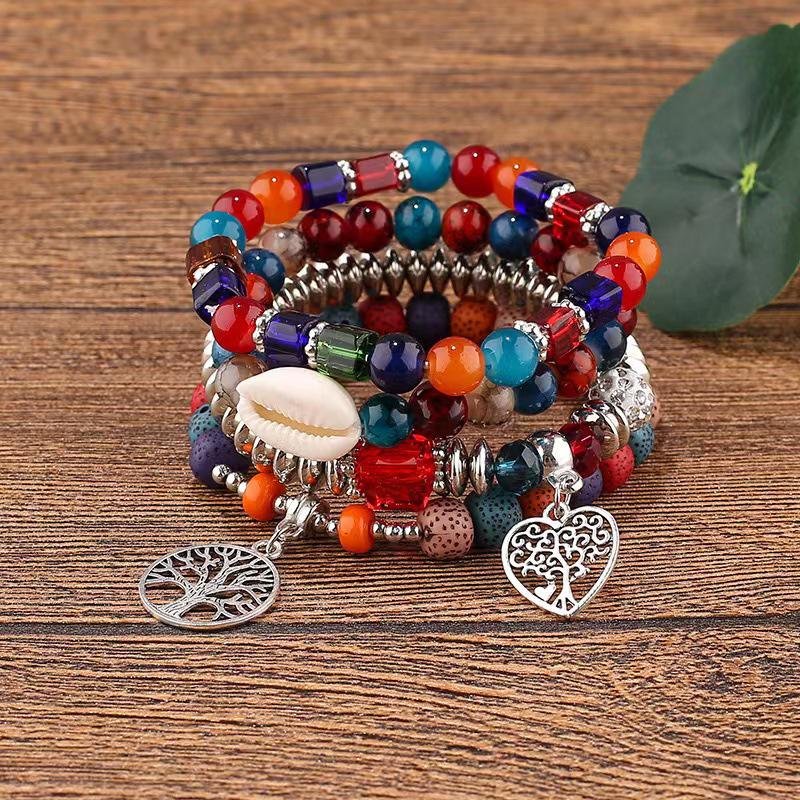 Bohemian Multilayer Turquoise Beaded Bracelet - European & American Travel Jewelry