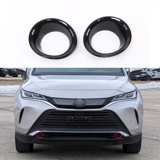 Для Toyota Venza 2021-2024 Глянцевый черный Передний противотуманный фонарь Рамка-крышка