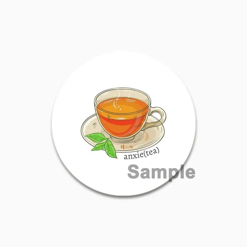 32/44/58mm Time Gear Quote Brooch On Backpack, Handmade Round Brooches, Cute Pins, Anime Icon Badges for Clothes