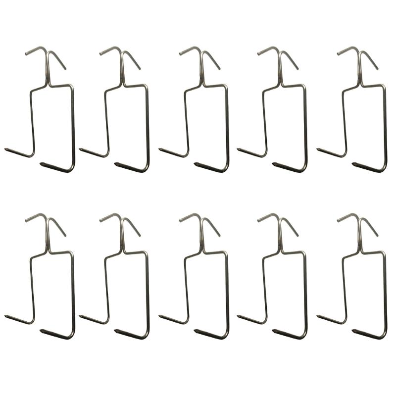 Pack of 10 Stainless Steel Meat Hooks for Grilling Outdoor Cooking Drying BBQ Hanging Sausage Chicken Beef