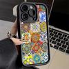 Чехол для телефона iPhone 17 Air 16E 15 16 Pro Max Итальянский Сицилийский Стиль Цветочный Узор Чехол 14 Plus 13 12 Mini Мягкий Корпус Силикон
