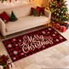 Несколько размеровРождественский напольный коврик Смешной противоскользящий ковер для праздничной вечеринки Кухня Спальня Гостиная Детская Дверь Дом Ковер Декор