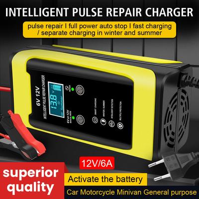 6A 12V Цифровые Зарядные Устройства Автомобильный Аккумулятор Обслуживание Умный Импульсный Ремонт Хранение Элемент Свинцово-Кислотные Аккумуляторы Зарядные Устройства Для Лодки Мотоцикла