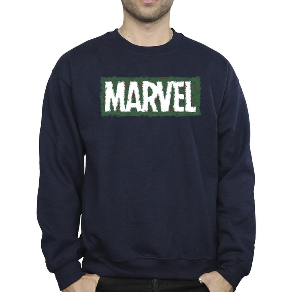 Marvel Mens Holly Logo Sweatshirt
