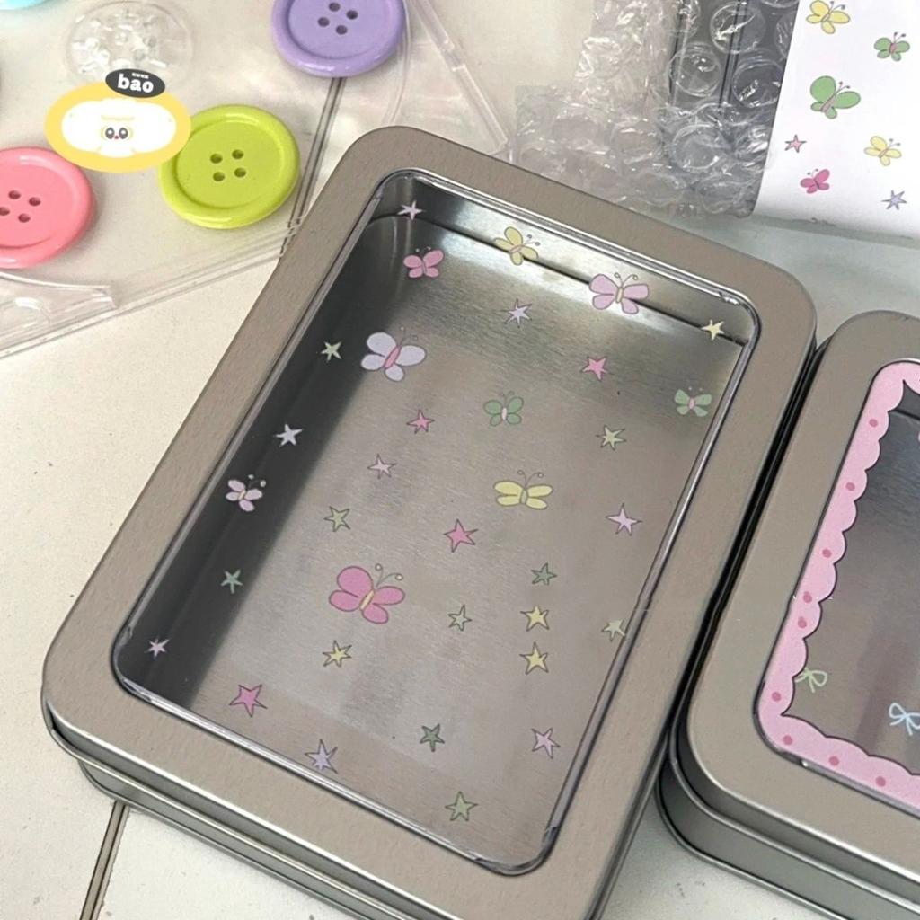 Модный органайзер Kpop Photoaced Organizer Sliver Color Bow Series, настольный держатель для канцелярских принадлежностей, креативный дизайн, мини-коробка для хранения вещей