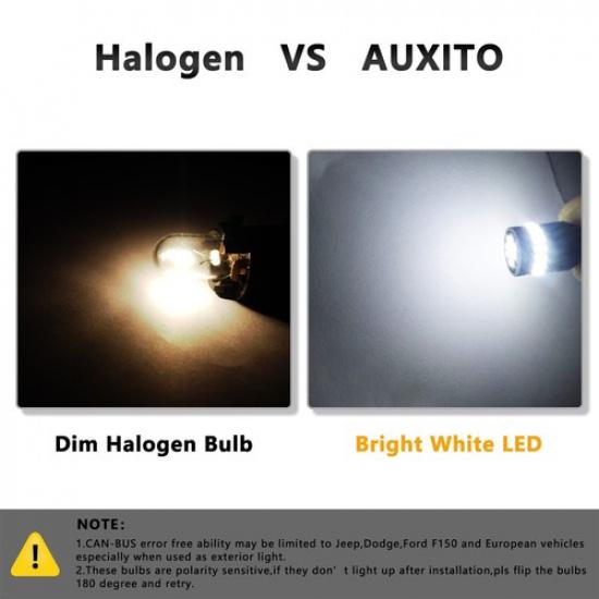 2X 194 168 2825 T10 CANbus License Plate Side Marker Light 6000K White LED Lamps