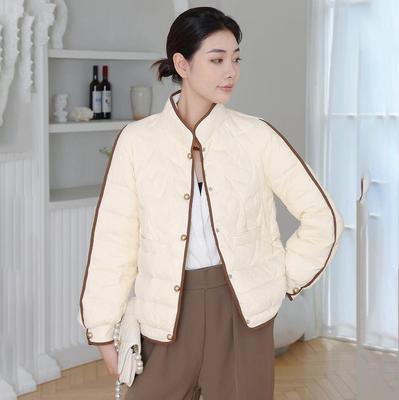 Короткая куртка-пуховик зимняя женская белая утиная пуховая женская новая куртка
