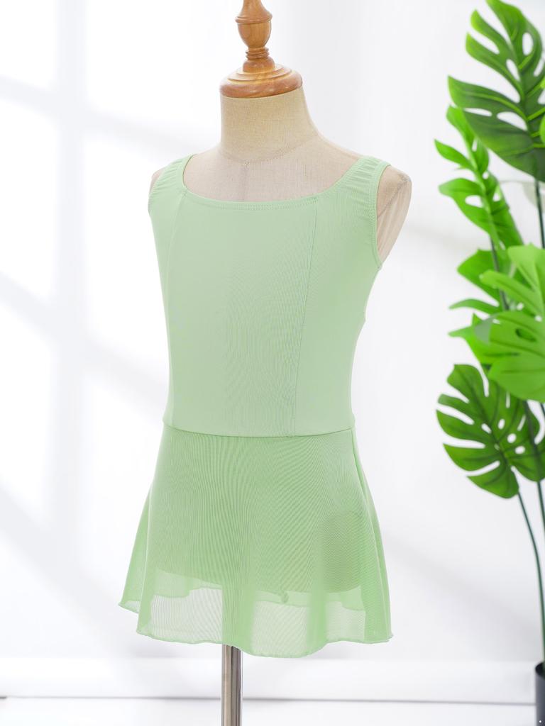 Детская спортивная одежда для девочек, костюм для художественного балета, гимнастики, танцевальная одежда, тренировочная одежда для танцев, однотонное праздничное платье