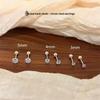 Shiny 925 Sterling Silver Internally Threaded Earrings, INS Minimalist Cartilage Studs, Comfortable to Wear While Sleeping