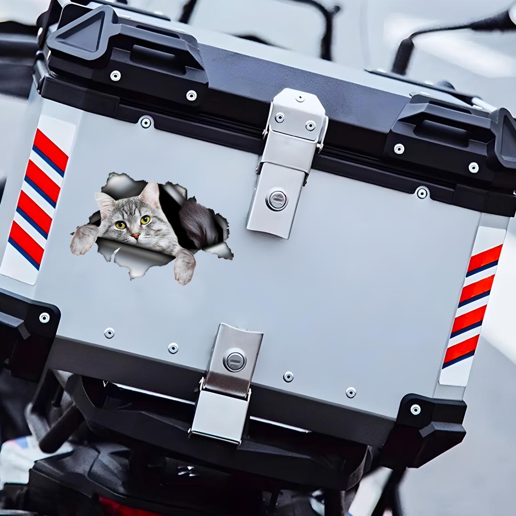 Gray Tabby Cat Cute Animal Car Decals Bumper Window Stickers Car Accessories Waterproof Vinyl Material