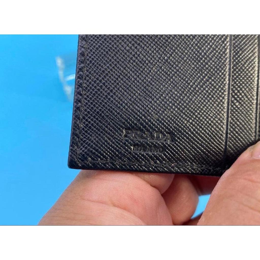 Used PRADA SAFFIANO Bi-fold Wallet Pink