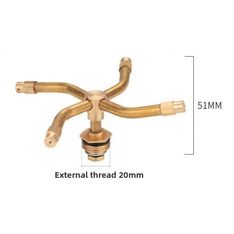 1PC 2/3/4 Arm Automatic Rotary Whirling Sprinkler Garden Lawn Irrigation Watering Nozzle Spray Rotating Brass Sprayer
